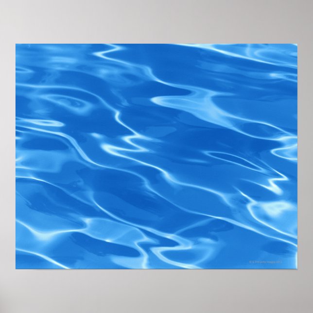 Poster Détail des ondulations d'eau dans la piscine (Devant)
