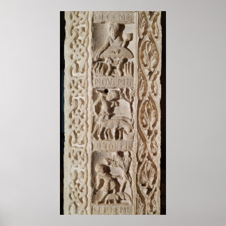 Poster Détail d'un pilier montrant