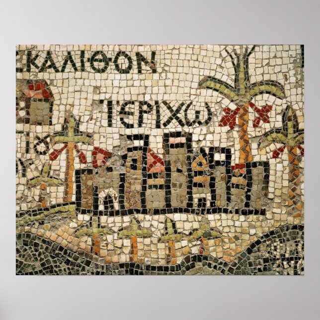 Poster Détail d'une carte de Jericho (Devant)