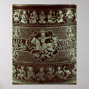 Poster Detail from a lamp, from Egypt, 1282