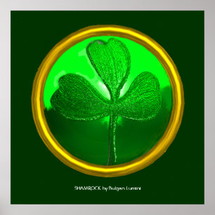 Poster Détail shamrock du COEUR CÉLTIQUE DE SAINT PATRICK