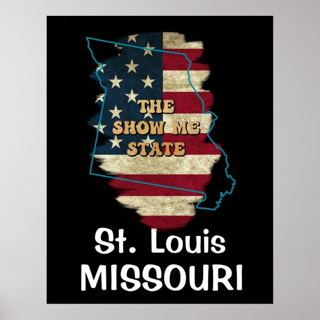 Poster d'État personnalisé Missouri (Devant)