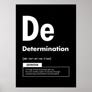 Poster Détermination - Élément De Succès - Motivation