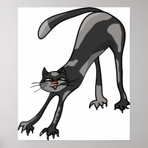 Poster d'étirement de chat