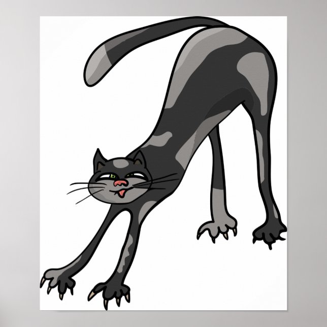Poster d'étirement de chat (Devant)