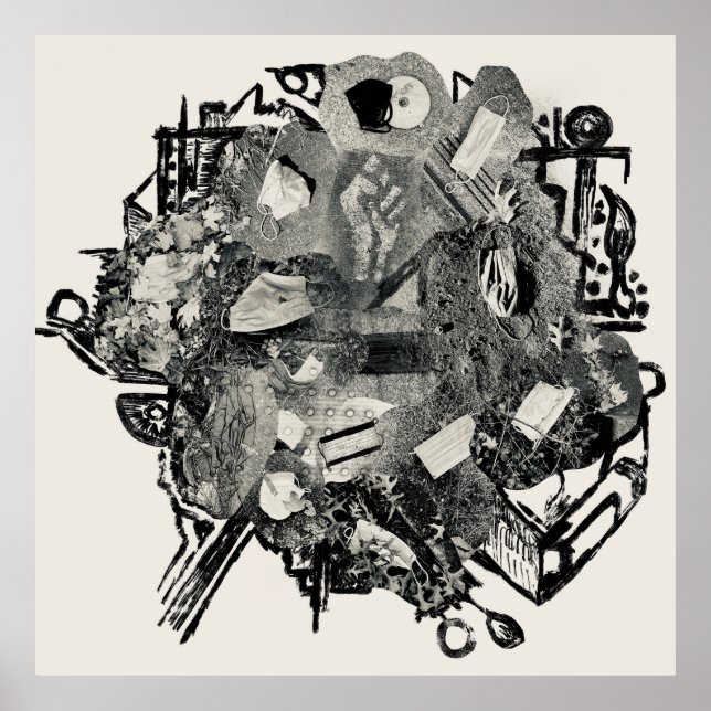 Poster Détritus pandémique (Devant)