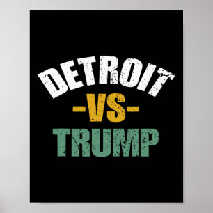 Poster Détroit Contre Trump Élection Anti-Trump 2024 Vote