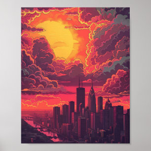 Poster Detroit Michigan USA