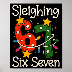 Poster Détrônant Six Seven 67 Mème Noël Gen Z Alpha 