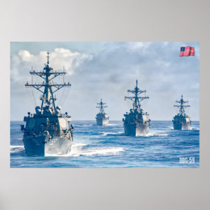 POSTER DÉTROYEUR DE MISSILES GUIDÉS - DDG-59