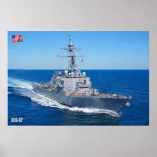 POSTER DÉTROYEUR DE MISSILES GUIDÉS - DDG-62