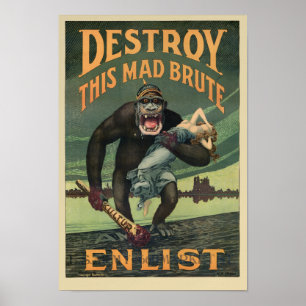 Poster Détruire ce Mad Brute - Recrutement de l'armée de 