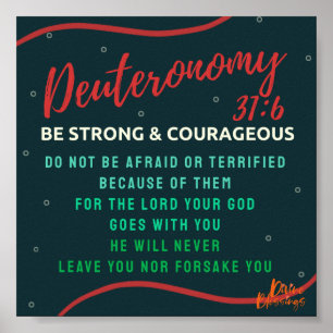 Poster Deutéronome 31:6