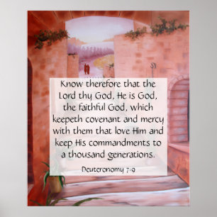 Poster Deutéronome 7:9