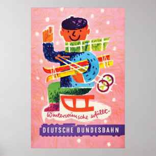 Poster Deutsche Bahn -Winterwünsche erfüllt