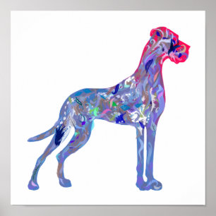 Poster Deutsche Dogge Frühling