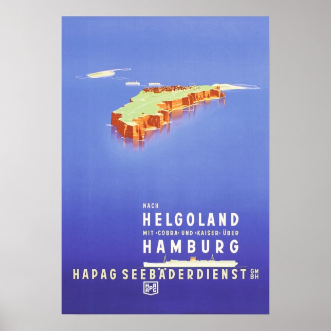 Poster " Deutschland : 1939 - HaPag Helgoland Reise (Devant)