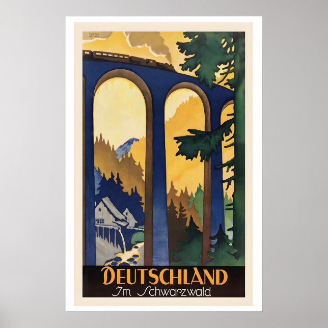 Poster Deutschland im Schwarzwald Germany in Black Forest (Devant)