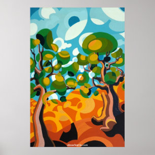 Poster Deux arbres