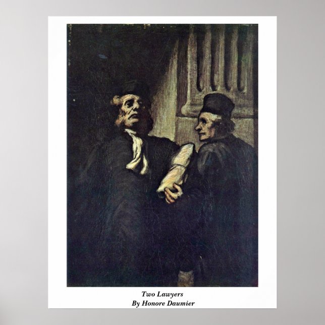 Poster Deux Avocats, Par Honore Daumier (Devant)