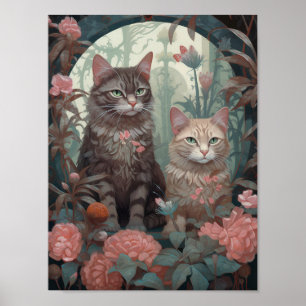 Poster Deux Beaux Chats