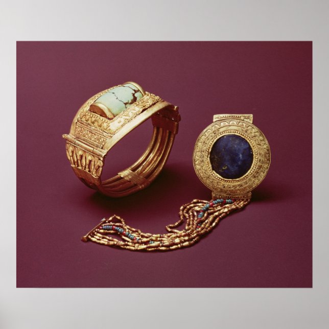 Poster Deux bracelets, de la Tombe de Toutankhamon (Devant)