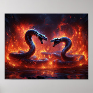 Poster Deux Cobras En Enfer (14 x 11)