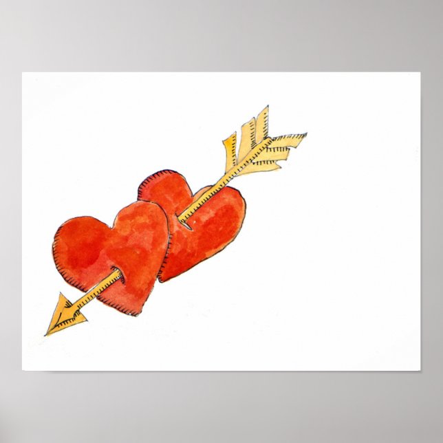 Poster Deux coeurs - flèche 2011 (Devant)