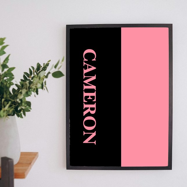 Poster Deux couleurs tendance | Nom | Rose noir et Saumon (Créateur téléchargé)