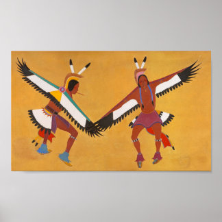 Poster Deux danseurs aigles