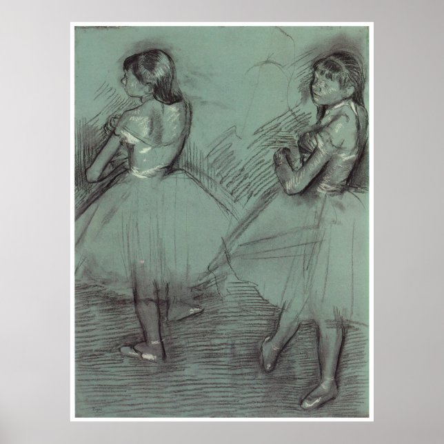 Poster Deux danseurs, c. 1879, Edgar Degas (Devant)