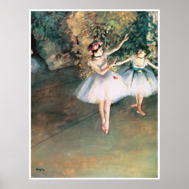 Poster Deux danseurs sur scène, 1874 - Edgar Degas (Devant)
