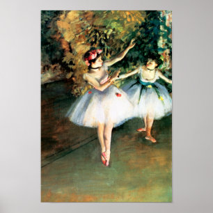 Poster Deux danseurs sur scène par Degas