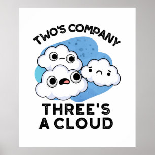 Poster Deux Entreprises Trois Un Cloud Maigre Météo Pun