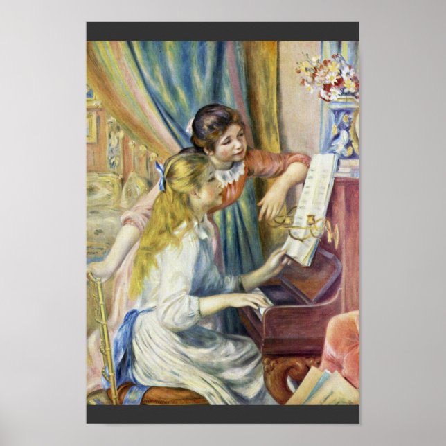 Poster Deux Filles Au Piano, De Pierre-Auguste Renoir (Devant)