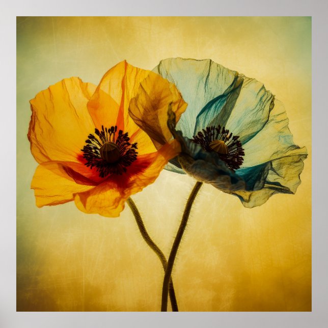 Poster Deux fleurs (Devant)