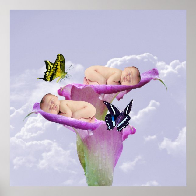 Poster Deux fois la joie avec l'affiche des jumeaux (Devant)