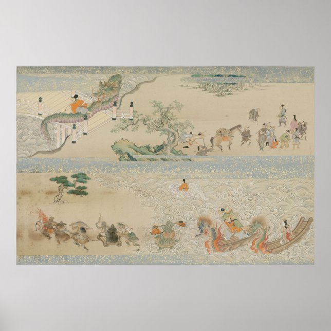 Poster Deux panneaux de défilement (Devant)