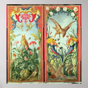 Poster Deux panneaux de moquette en plis