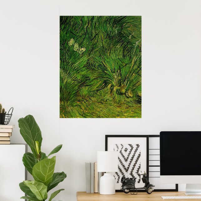 Poster Deux papillons blancs par Vincent van Gogh (Bureau à domicile)