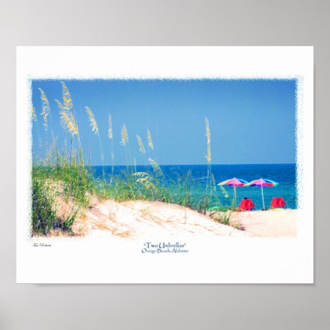 Poster Deux parapluies (Devant)