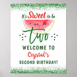 Poster Deux Parties scintillant sucrées Watermelon Deuxiè