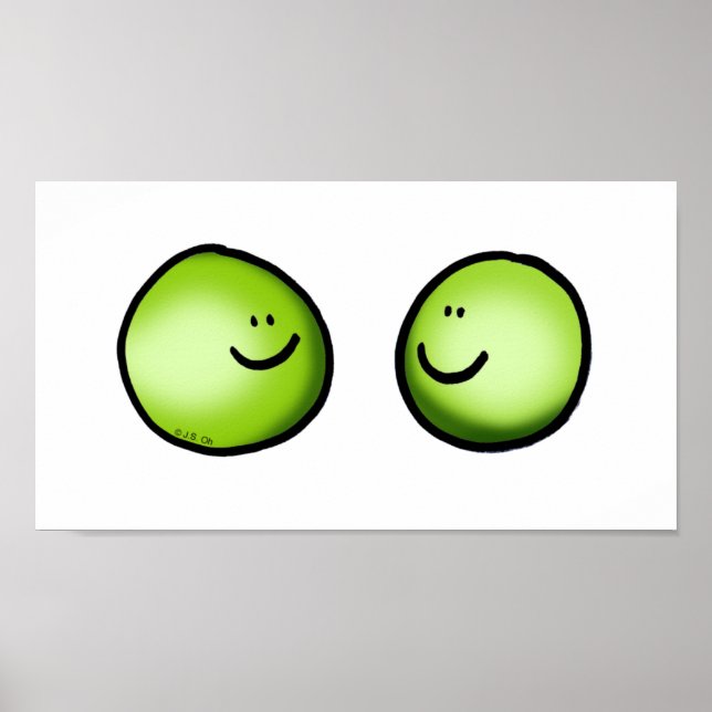 Poster Deux petits pois amoureux (Devant)