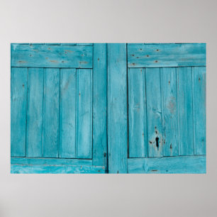 POSTER DEUX PORTES EN BOIS GRIS