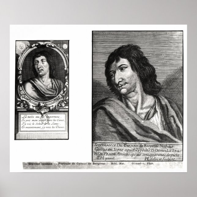 Poster Deux portraits de Savinien Cyrano de Bergerac (Devant)
