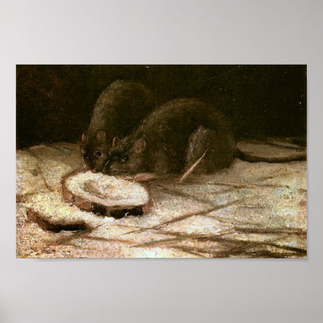 Poster Deux Rats Van Gogh Art (Devant)