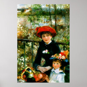 Poster Deux Sœurs sur la terrasse par Renoir