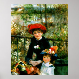 Poster Deux Sœurs sur la Terrasse par Renoir