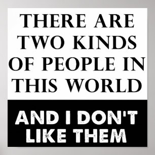 Poster Deux sortes d'affiche drôle de haine