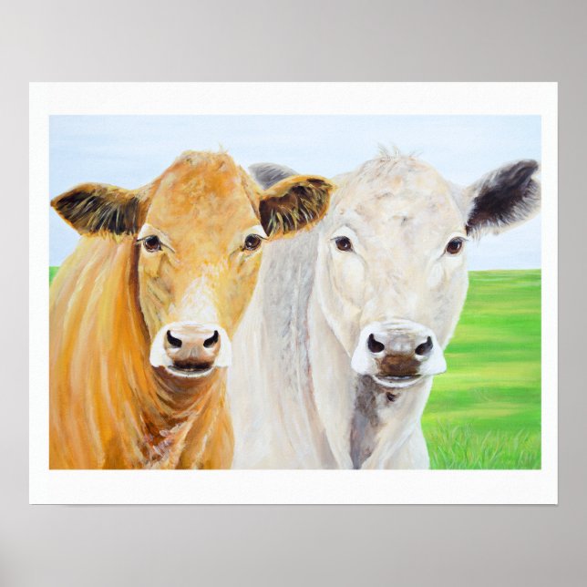 Poster Deux vaches pour Oklahoma 16 x 20 Imprimer (Devant)